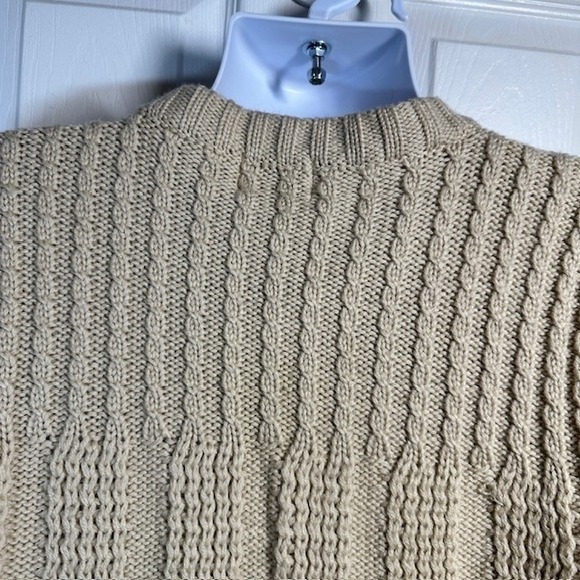 VTG John Wanamaker Knit Sweater Textured Crew Neck Pullover Wool Blend Men's L - Picture 5 of 6